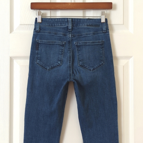 Paige Hoxton Classic Medium Wash High Waisted Ankle Cropped Skinny Jeans 24 - Picture 5 of 14